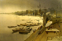 Benaras Ghats by Tapas Mitra