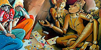 Playing Chasar by Makhan Saha